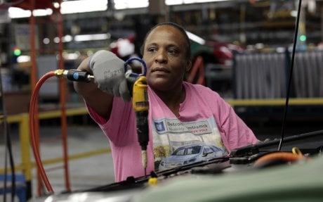 Detroit, Michigan, chaine de montage automobile, ouvrier syndiqué de l'UAW,
