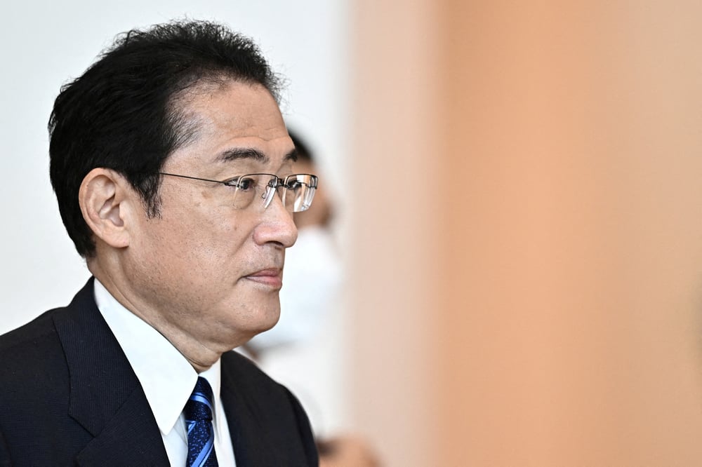Le premier ministre japonais fumio kishida lors du sommet de la cooperation economique asie-pacifique (apec), a bangkok, en thailande
