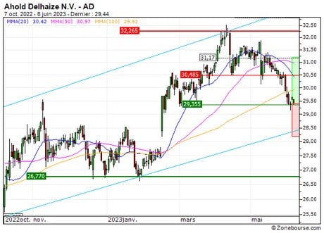 Ahold Delhaize N.V. : Une zone support en renfort (355FS)