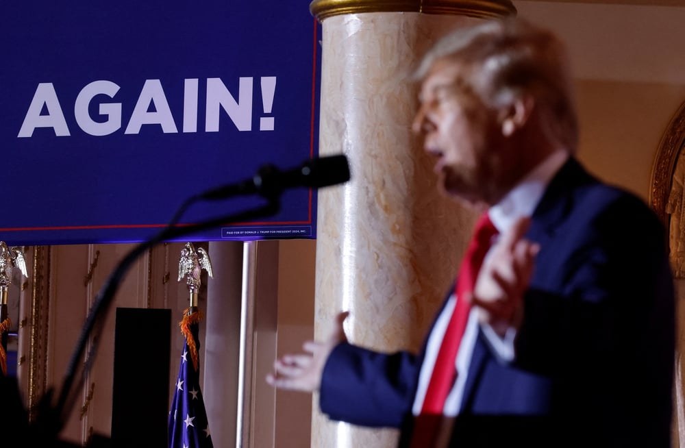 L'ancien president americain donald trump annonce qu'il sera candidat a la presidence en 2024
