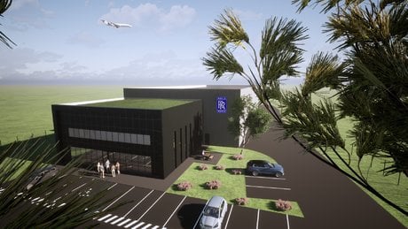 Le bâtiment de Rolls-Royce au Haillan