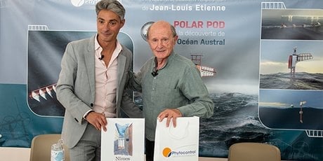 Mickaël Bresson (président de Phytocontrol) et l'explorateur Jean-Louis Etienne