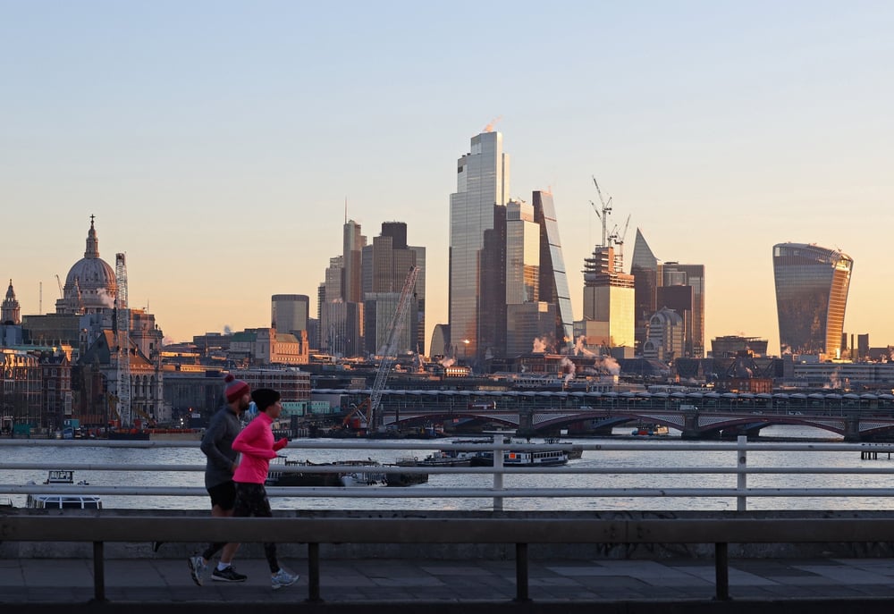 Vue du quartier financier de la city de londres