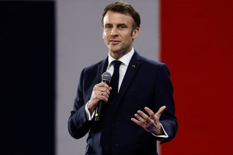 Le president francais emmanuel macron a guangzhou