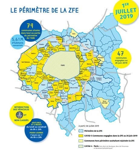 Carte de la ZFE de la MGP