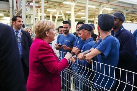 Macron et Merkel à Airbus