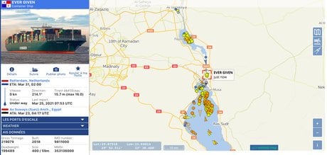 vesselfinder, suez