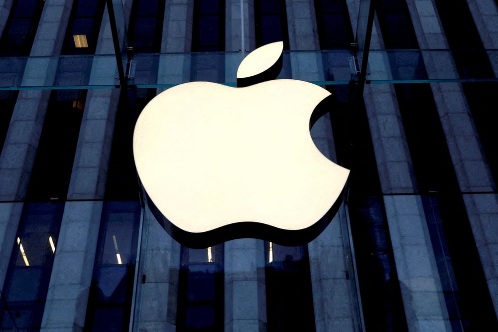 Photo d'archives du logo d'apple