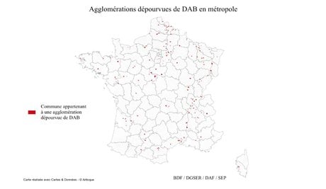 Carte communes sans DAB billets