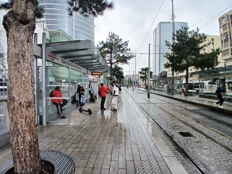 Des agents TCL orientent les voyageurs en gare de Lyon Part-Dieu
