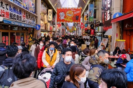 Rue commerçante à Osaka