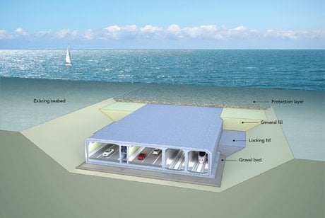 Illustration / Femernbelt, le plus long tunnel ferroviaire et routier immergé au monde, doit relier le Danemark à l'Allemagne