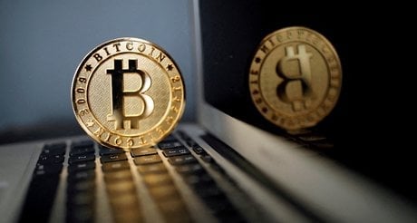 Illustration d'archives d'un bitcoin