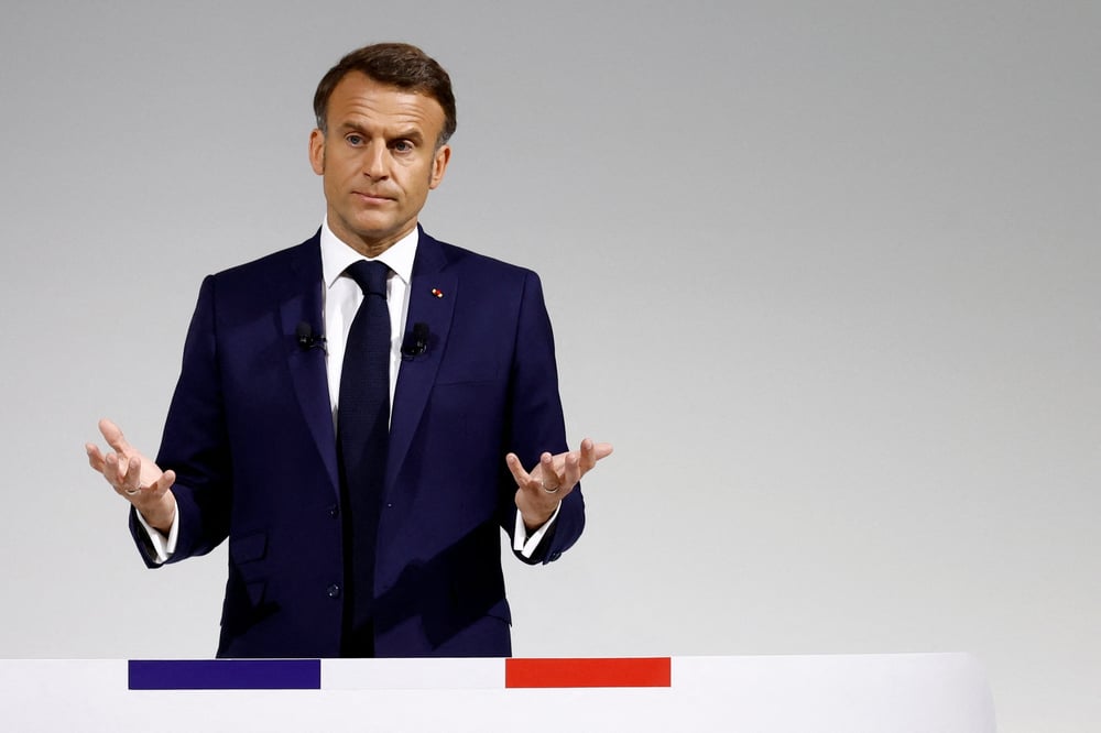 Emmanuel macron lors d'une conference de presse