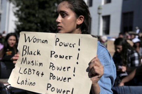 Manifestations anti-Trump, Berkeley, lycéens, Californie, Etats-Unis