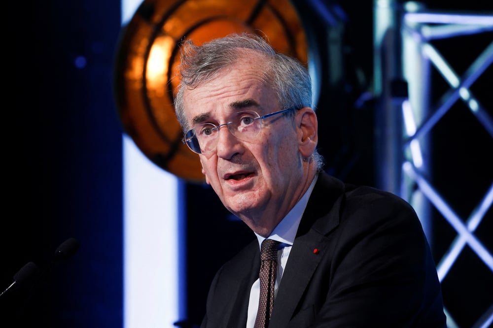 Photo d'archives de francois villeroy de galhau, gouverneur de la banque de france, lors du forum financier international paris europlace