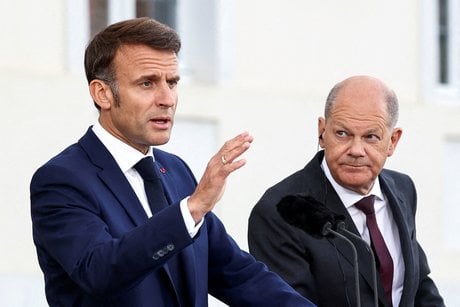 Macron et Scholz en Allemagne en mai 2024