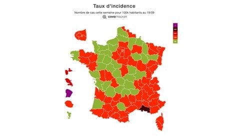 covid tracker, incidence, France