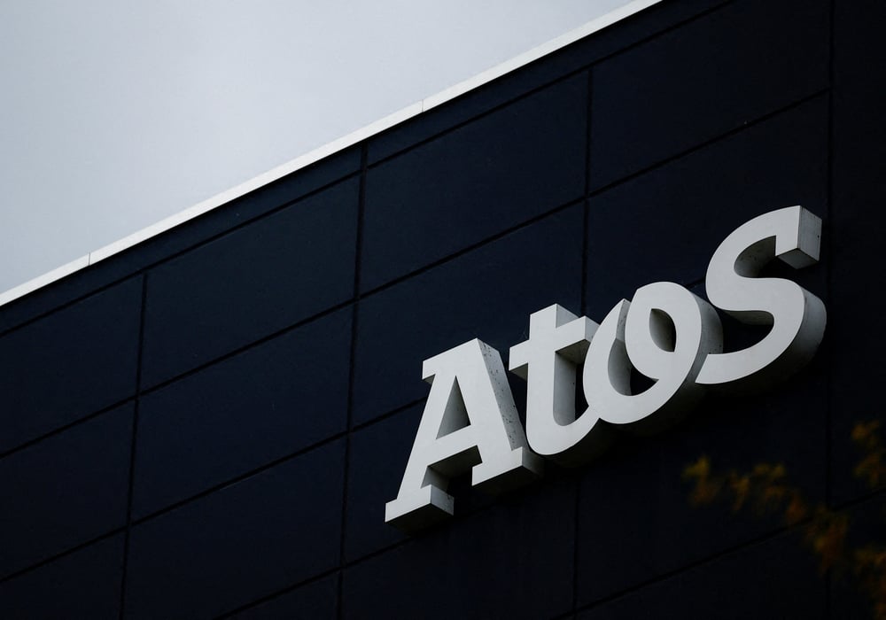 Le logo d'atos, a nantes