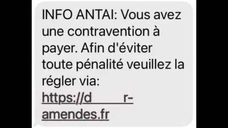 SMS phishing amende
