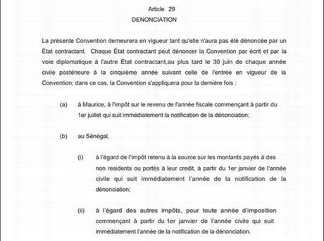 Extrait convention Sénégal Maurice