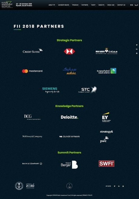 Davos du désert, Arabie saoudite, Future Investment Initiative,
