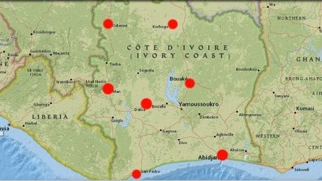 Carte des points chauds