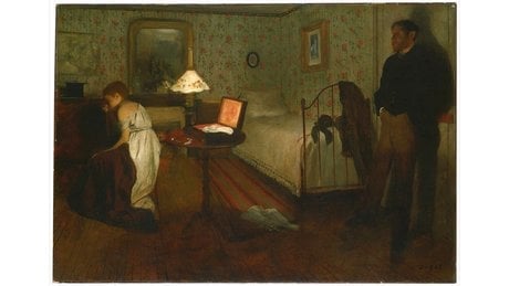 Intérieur (surnommé Le Viol), Edfar Degas. 1868-1869, Huile sur toile, 81,3 × 114,3 cm.