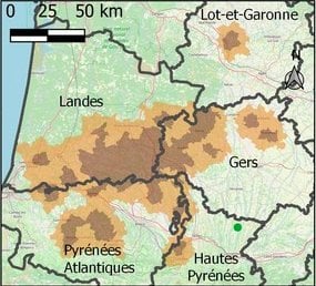 carte sud ouest