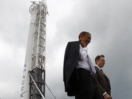 Obama, Musk, SpaceX, Cape Canaveral, fusée, spatial, conquête de l'espace, Mars,