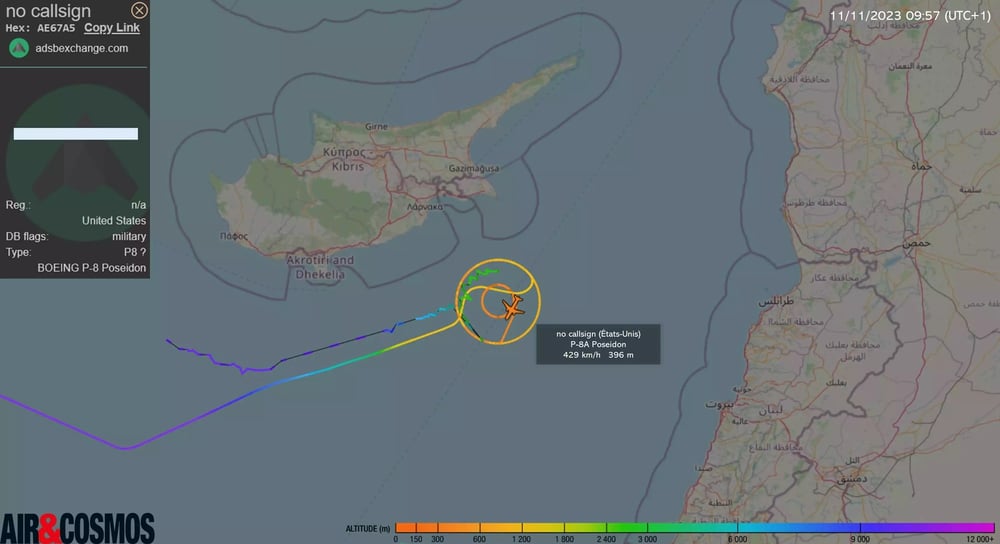 Première mission SAR d'un P-8A Poseidon lors du crash en mer Méditerranée d'un MH-60M américain.