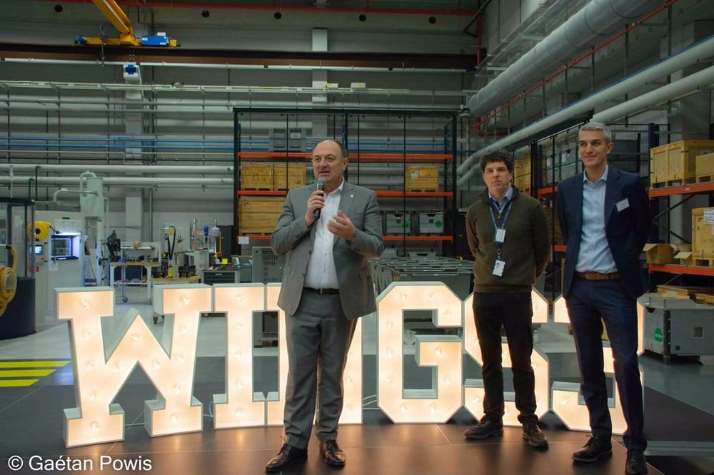 Discours du Ministre Borsus, de François Lepot (CEO Safran Aeroboosters) et d'Yves Delatte (CEO Sonaca) lors de la signature de WINGS 3.