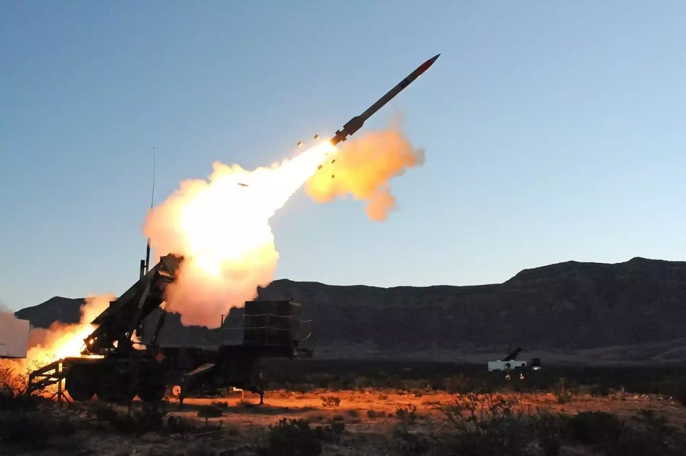 Tir d'essai d'un Patriot PAC-3 CRI de l'US Army (31 mars 2019).