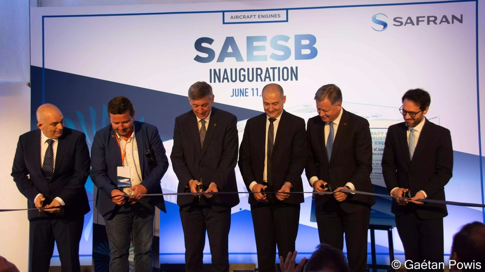 Traditionnelle cérémonie de coupure du ruban d'inauguration pour le nouveau bâtiment SAESB (11 juin 2024).