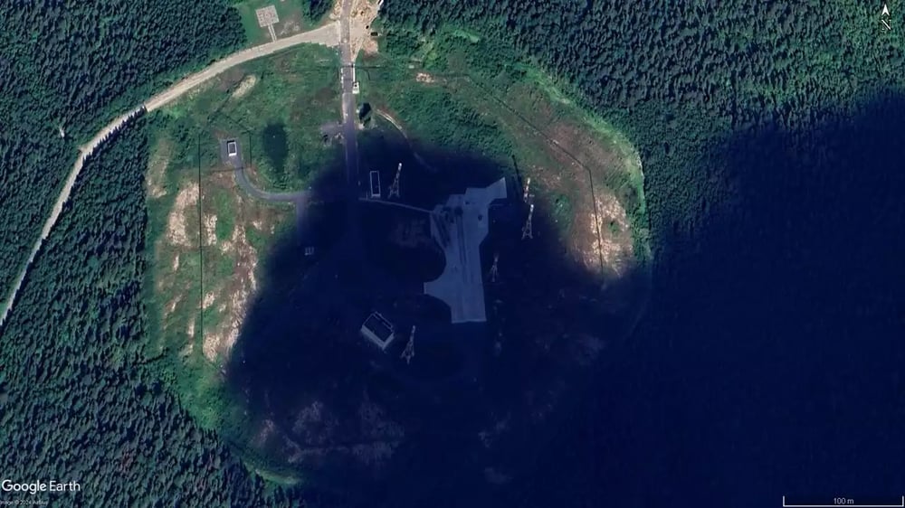 L'un des pas de tir du site d'essai de Plesetsk (Russie), avec un silo utilisé pour lancer des missiles balistiques intercontinentaux (ICBM)(27 juillet 2024).