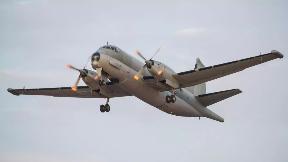 Décollage d'un avion de patrouille maritime Atlantique 2 en Asie du sud-ouest dans le cadre de l'opération Inherent Resolve (10 février 2017).