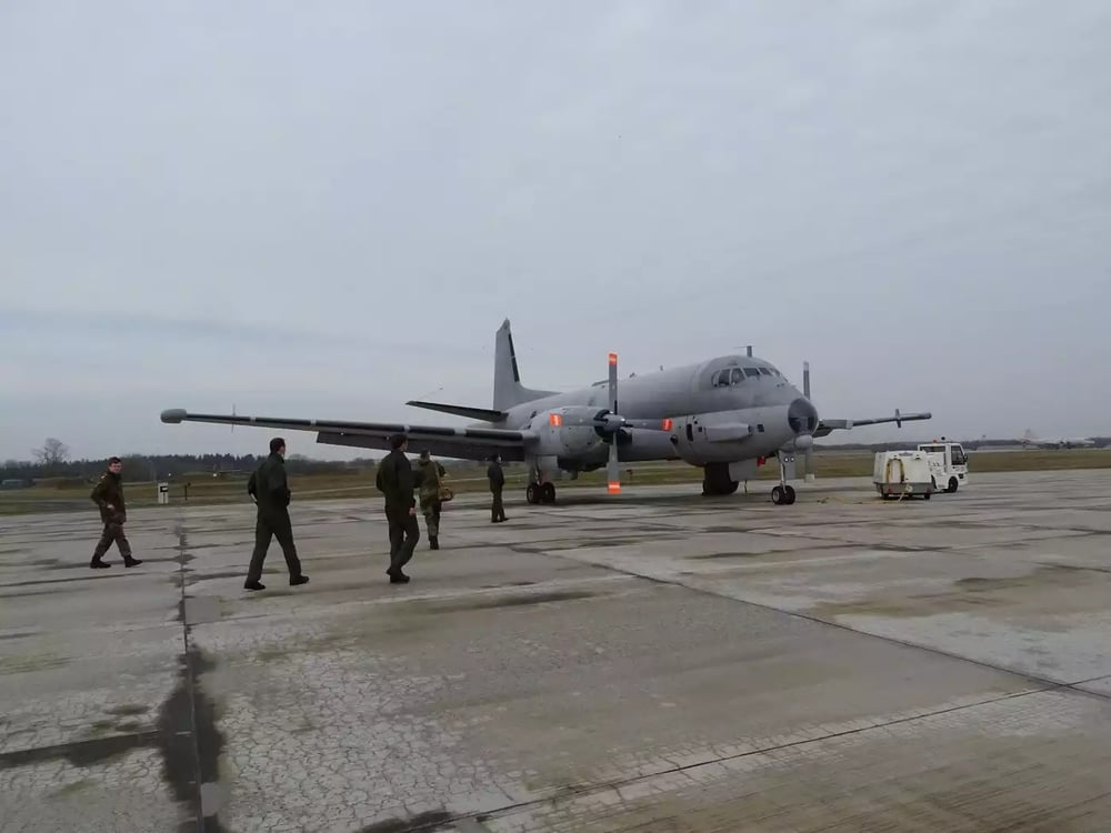 Aviond de patrouille maritime Atlantique 2 sur la base aéronavale allemande de Nordholz (16 mars 2022).