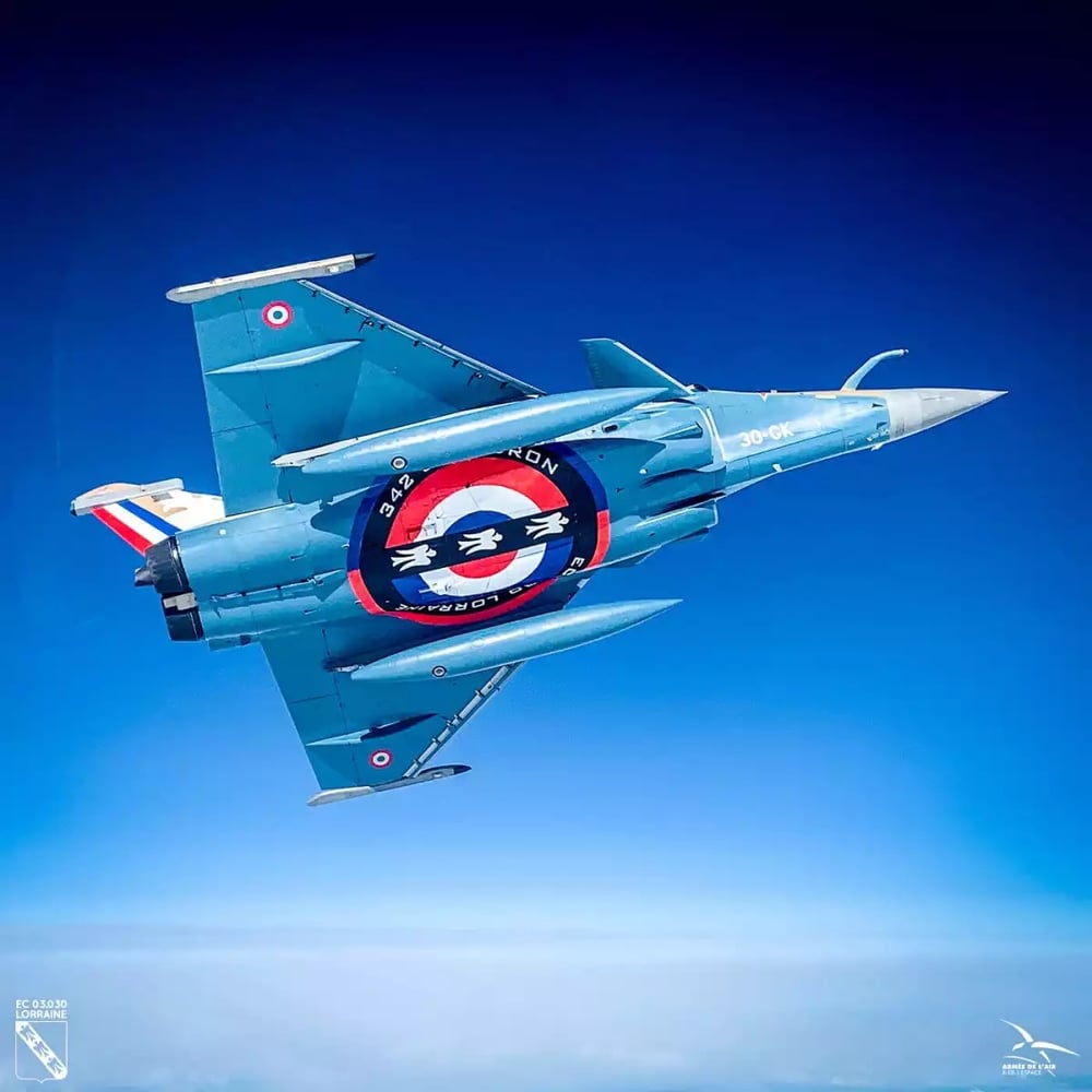 Rafale peint pour les 80 ans de l'EC 3/30 Lorraine.