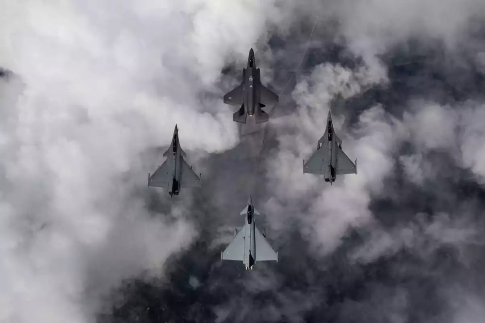 Atlantic Trident : le Rafale, le F-35 et le Typhoon volent ensemble