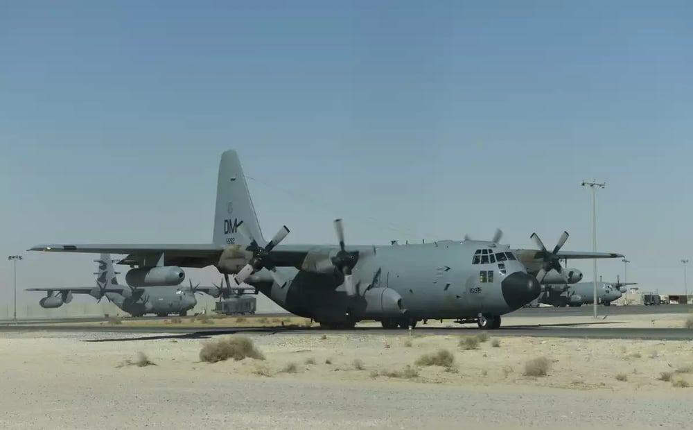 EC-130H Compass Call en 2017 en Asie du Sud-Ouest.