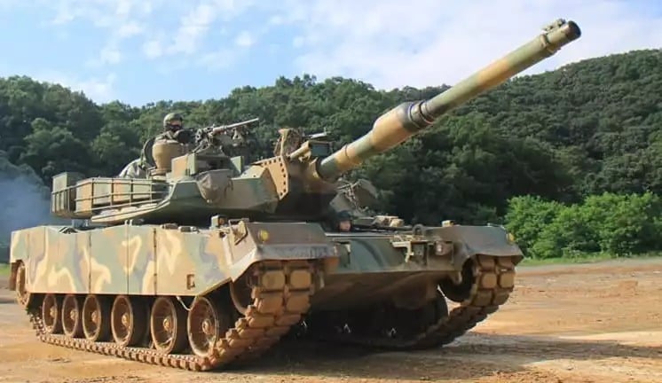 Char de combat K2 sud-coréen lors d'un exercice.