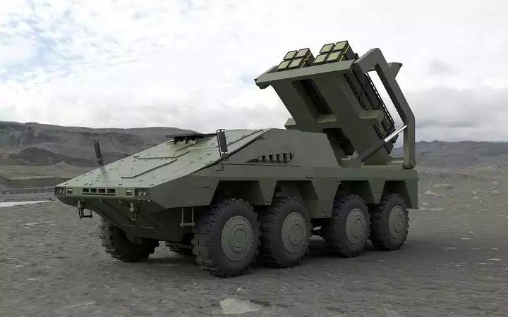 Le missile LPS étant plus grand que le Brimstone, la proposition de Boxer LPS utilise un autre système lance-missiles que le Boxer Brimstone.