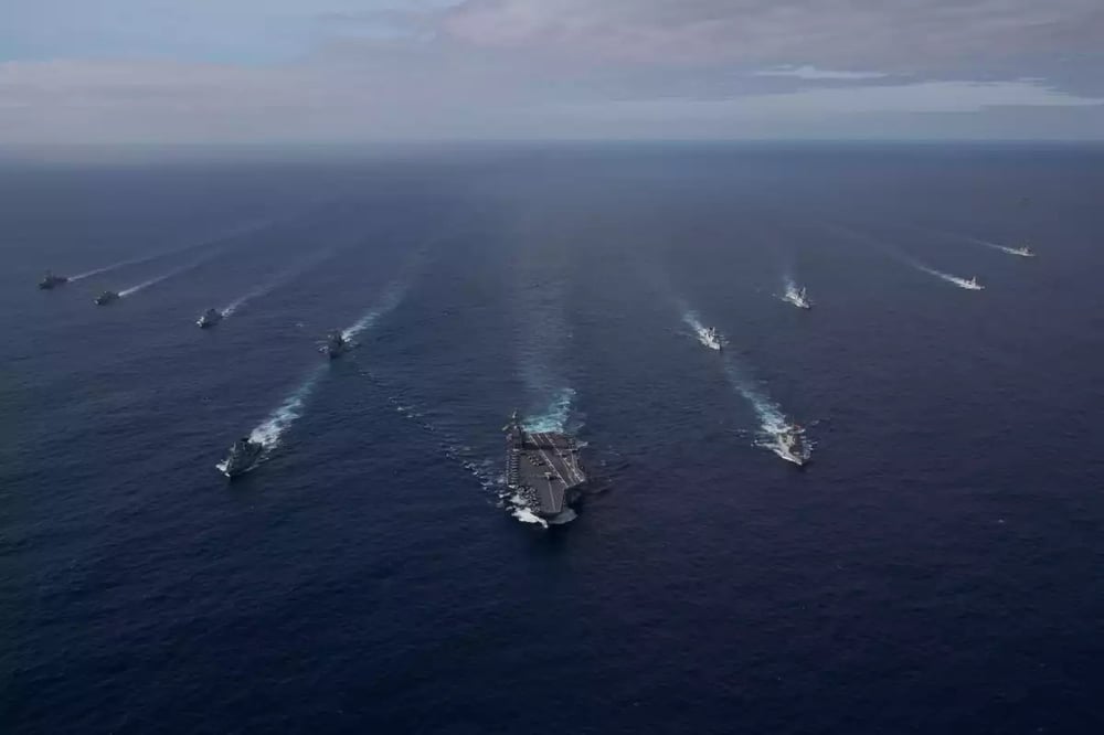 Les navires impliqués dans l'exercice international Silent Wolverine en novembre 2022.