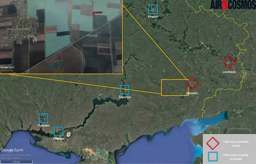 Situation globale du CAESAr endommagé en Ukraine.