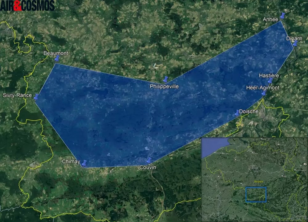 Les différentes actions étaient centrées sur une zone de 750 kilomètres carrés dans le sud-ouest de la Belgique.