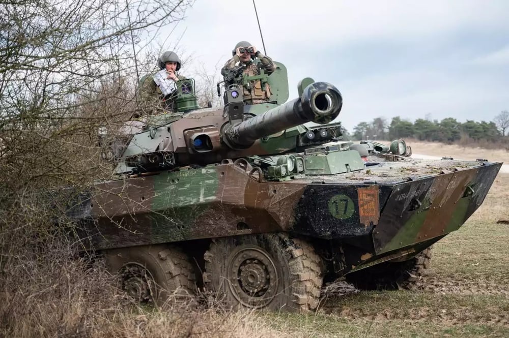 Un AMX-10RC du 4e régiment de chasseurs en mission de reconnaissance.