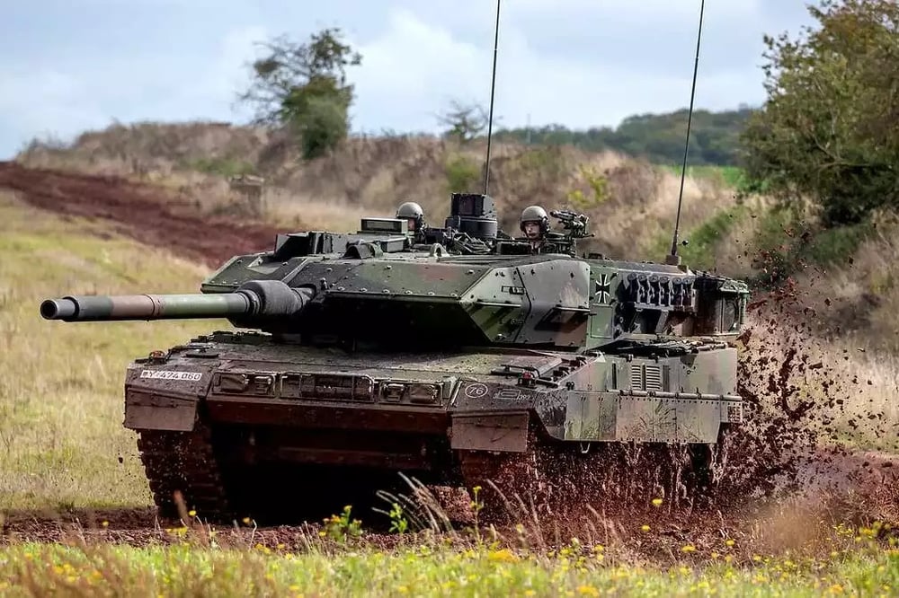 Char de combat Leopard 2 allemand.