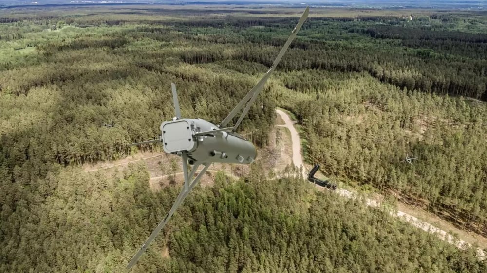 Représentation de deux GBU-39 peu avant l'impact sur leur cible (qui semble être un système antiaérien S-400).