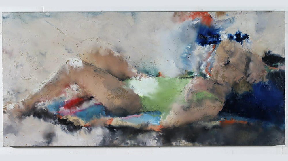 « Sandrine allongée sur la plage », 1996.