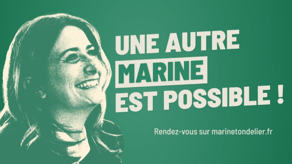 « Une autre Marine est possible » propose l'affiche de campagne de Marine Tondelier.
